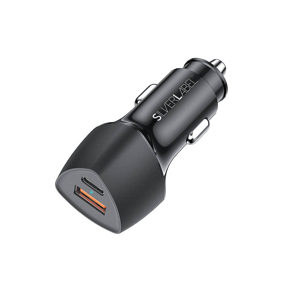 SilverLabel Dual 20W PD USB-C and USB-A Car Charger