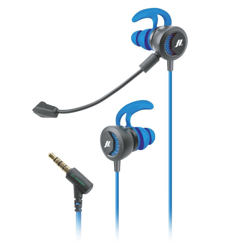 SBS Music Hero Gaming Wired Earphones with Detachable Mic - Black/Blue