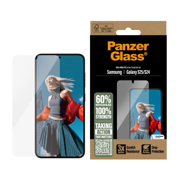 PanzerGlass® Screen Protector Samsung S 2025 | Ultra-Wide Fit