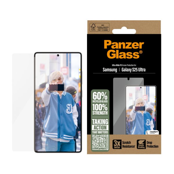 PanzerGlass® Screen Protector Samsung S 2025 Ultra | Ultra-Wide Fit