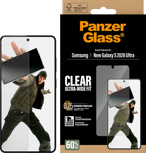 PanzerGlass® Screen Protector Samsung Galaxy S26 Ultra | Ultra-Wide Fit w. EasyAligner