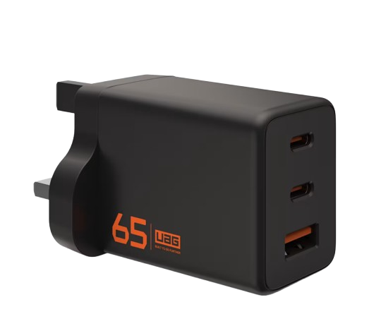 SRGE 65W 3Port Wall Charger UK Black