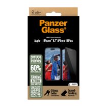 PanzerGlass® Privacy Screen Protector iPhone 16 Plus | 15 Plus | Ultra-Wide Fit