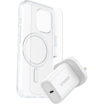 OtterBox iPhone 16 Bundle (30W Plug, Symmetry Clear Magsafe Case + Premium Glass)