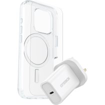 OtterBox iPhone 16 Pro Bundle (30W Plug, Symmetry Clear Magsafe Case + Premium Glass)