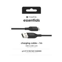 mophie Essentials USB-A to USB-C-1M-Black